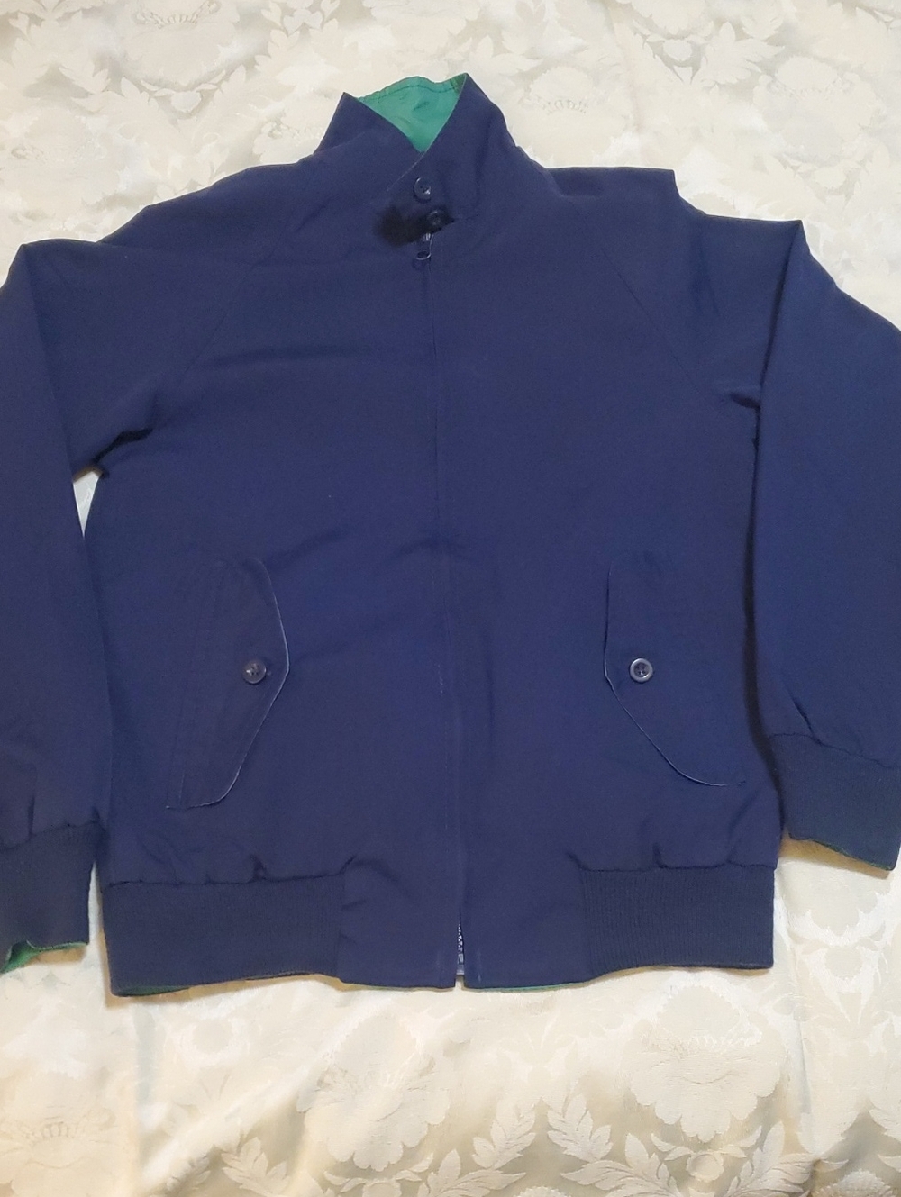 Vintage Boys Reversible Navy/Kelly Green - H. M. Abernathy WindbreakerJacket